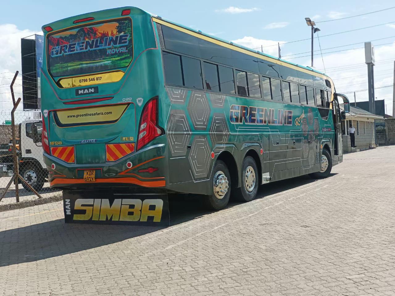 Greenline Royal Simba and Mufasa twin coaches at depot